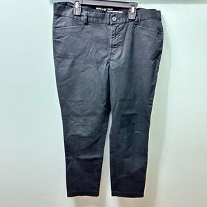 Khakis By Gap “Slim City Khaki” Black Cobblestone Ankle Pants Women’s Size 10R